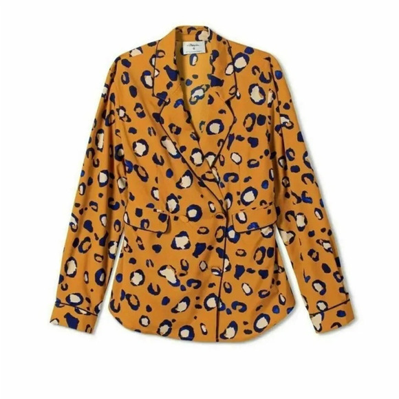 3.1 PHILLIP LIM for TARGET NWOT Orange Leopard Print Blazer - Picture 4 of 9
